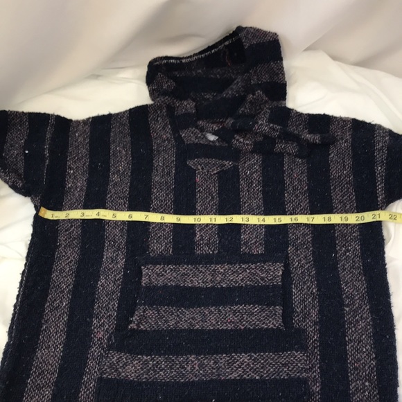 Textile Baja Woven Boho Style Hoodie Pullover Size Small - Picture 4 of 8